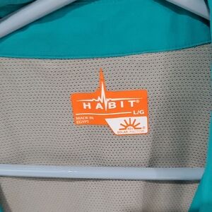 Habit Men's Teal Casual Button Down Shirt